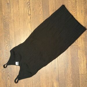 H&M black ribbed knit tank dress sz 2